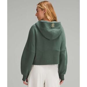 Lululemon Scuba Oversized Half Zip Hoodie *Gold Zip Dark Forest Size XS/S